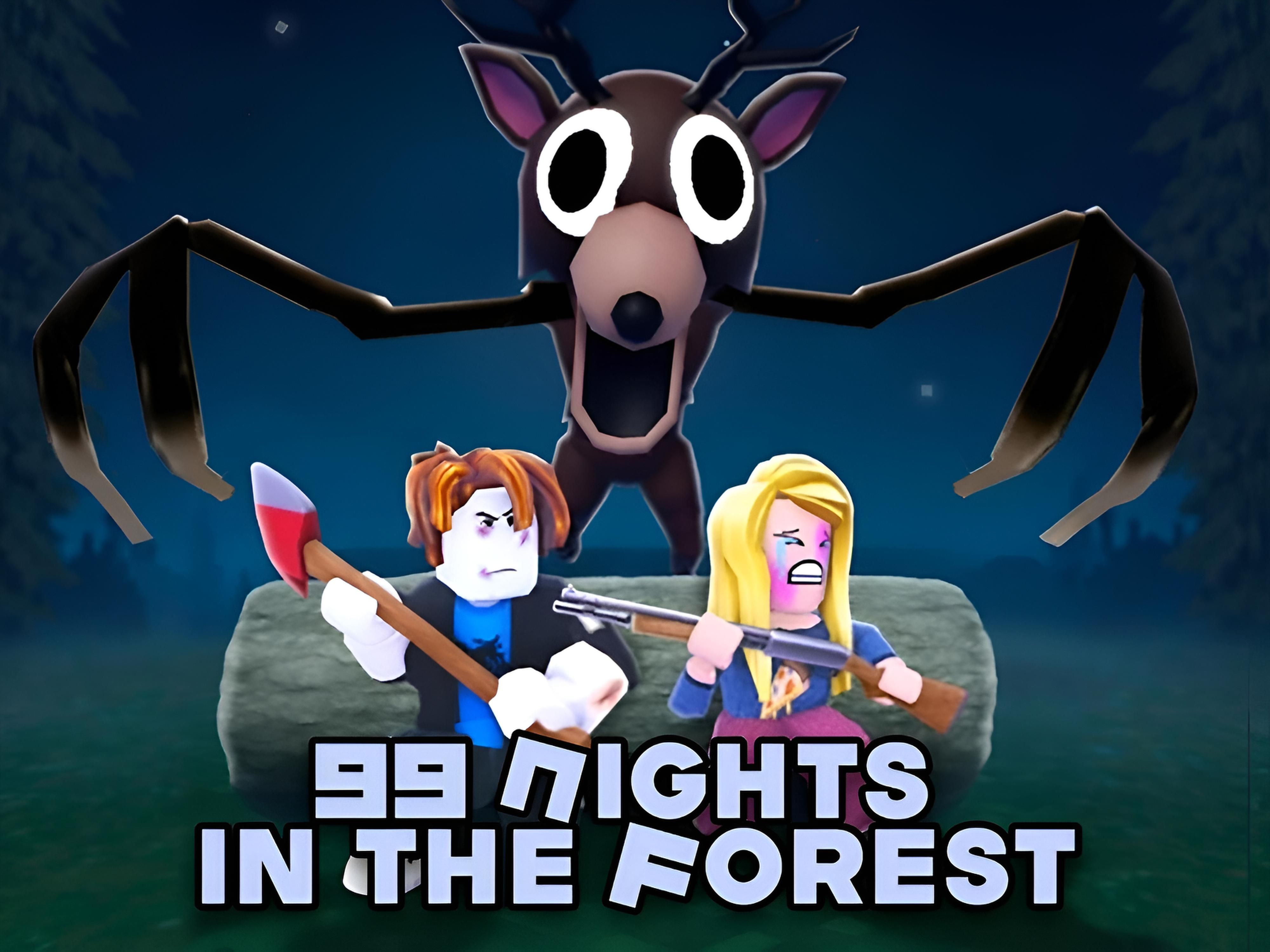 99 Nights in the Forest Deer artwork — related event context 99 Nights in the Forest Roblox horror-game artwork featuring the Deer in a dark forest