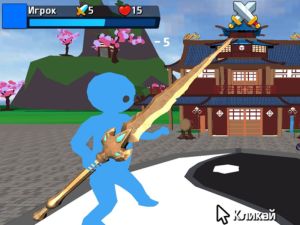 Παιχνίδι Obby Stickman σε σπαθιά σε απευθείας σύνδεση