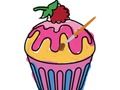 Παιχνίδι Χρωματισμός Νόστιμου Cupcake σε απευθείας σύνδεση