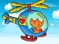 Παιχνίδι Βιβλίο ζωγραφικής: Cat Driving Helicopter  σε απευθείας σύνδεση