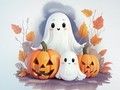 Παιχνίδι Βιβλίο ζωγραφικής: Halloween Ghosts  σε απευθείας σύνδεση