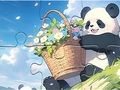 Παιχνίδι Παζλ: Basket Flower Panda  σε απευθείας σύνδεση