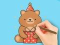 Παιχνίδι Βιβλίο ζωγραφικής: Gift Bear  σε απευθείας σύνδεση