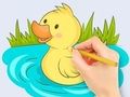Παιχνίδι Βιβλίο ζωγραφικής: Baby Duck Swim  σε απευθείας σύνδεση