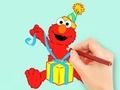 Παιχνίδι Βιβλίο ζωγραφικής: Elmo Gift  σε απευθείας σύνδεση