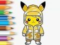 Παιχνίδι Βιβλίο ζωγραφικής: Αδιάβροχο Pikachu  σε απευθείας σύνδεση