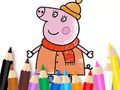 Παιχνίδι Βιβλίο ζωγραφικής: Mommy Pig Winter  σε απευθείας σύνδεση