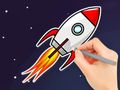 Παιχνίδι Βιβλίο ζωγραφικής: Flying Rocket  σε απευθείας σύνδεση