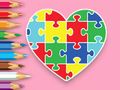 Παιχνίδι Βιβλίο ζωγραφικής: Heart Jigsaw  σε απευθείας σύνδεση