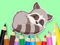 Παιχνίδι Βιβλίο ζωγραφικής: Baby Raccoon  σε απευθείας σύνδεση