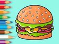 Παιχνίδι Βιβλίο ζωγραφικής: Delicious Hamburger  σε απευθείας σύνδεση