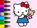 Παιχνίδι Βιβλίο ζωγραφικής: Hello Kitty Teddy Bear  σε απευθείας σύνδεση