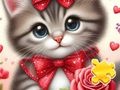 Παιχνίδι Παζλ: Rose Cat  σε απευθείας σύνδεση