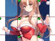 Παιχνίδι Παζλ με κεραμίδια Anime Girls in Red Dress  σε απευθείας σύνδεση