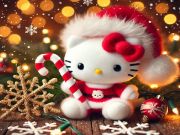 Παιχνίδι Χριστουγεννιάτικο παζλ Hello Kitty  σε απευθείας σύνδεση