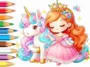 Παιχνίδι Βιβλίο ζωγραφικής: Unicorn Secret Whisper  σε απευθείας σύνδεση