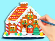 Παιχνίδι Βιβλίο ζωγραφικής: Gingerbread Hut  σε απευθείας σύνδεση