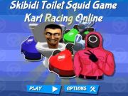 Παιχνίδι Skibidi τουαλέτα Squid Game Kart Racing Online  σε απευθείας σύνδεση