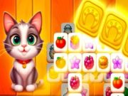 Παιχνίδι Παζλ πλακιδίων Cat Town Match  σε απευθείας σύνδεση