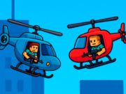 Παιχνίδι Helicopter Battle Steve 2 παίκτης  σε απευθείας σύνδεση