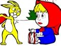 Παιχνίδι Masha και Bunny χρωματισμός  σε απευθείας σύνδεση