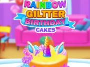 Παιχνίδι Κέικ γενεθλίων Glitter Rainbow Glitter σε απευθείας σύνδεση