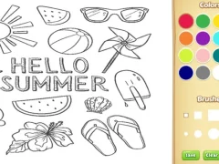 Hello Summer Coloring Book for Kids — δωρεάν online παιχνίδι