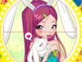 Winx bunny style: Round Puzzle — δωρεάν online παιχνίδι