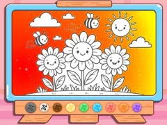 Coloring Book: Happy Flower — δωρεάν online παιχνίδι