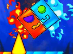 Fire And Water Geometry Dash — δωρεάν online παιχνίδι