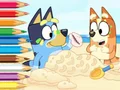 Coloring Book: Bluey On The Beach — δωρεάν online παιχνίδι
