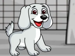 Rescue the White Puppy from Cage — δωρεάν online παιχνίδι