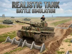 Realistic Tank Battle Simulation — δωρεάν online παιχνίδι