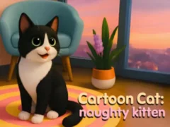 Cartoon Сat: naughty kitten — δωρεάν online παιχνίδι
