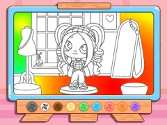 Coloring Book: Avatar Girl Dress Up Shopping — δωρεάν online παιχνίδι