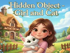 Hidden Object - Girl and Cat — δωρεάν online παιχνίδι