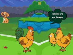 Feed Hungry Hen Family — δωρεάν online παιχνίδι