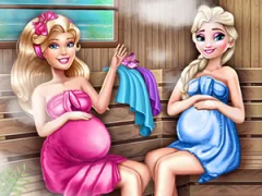 Cute Mommies Pregnant Sauna — δωρεάν online παιχνίδι