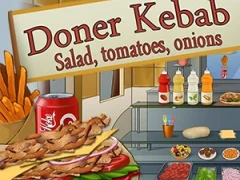Doner Kebab Salad, Tomatoes, Onions — δωρεάν online παιχνίδι