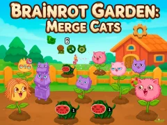 Brainrot Garden. Merge Cats — δωρεάν online παιχνίδι