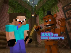 Noob vs 1000 Freddy's — δωρεάν online παιχνίδι