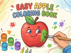 Easy Apple Coloring Book — δωρεάν online παιχνίδι