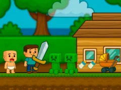 Baby Noob Help! Steve — δωρεάν online παιχνίδι