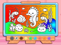 Coloring Book: Kawaii Sea Animals — δωρεάν online παιχνίδι