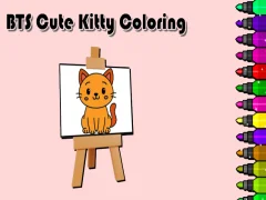 BTS Cute Kitty Coloring — δωρεάν online παιχνίδι
