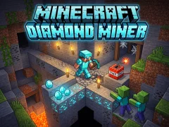 Minecraft Diamond Miner — δωρεάν online παιχνίδι