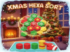 Xmas Hexa Sort — δωρεάν online παιχνίδι