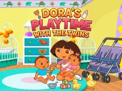 Dora the Explorer Dora's Playtime with the Twins — δωρεάν online παιχνίδι