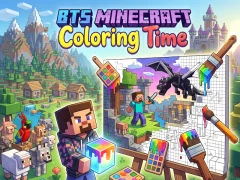 BTS Minecraft Coloring Time — δωρεάν online παιχνίδι
