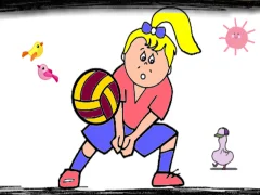 Volleyball Fun Coloring — δωρεάν online παιχνίδι